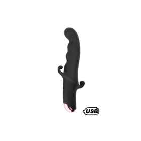 BLACK KNIGHT, Vibromasseur Point G USB en silicone médical doux, doté de 10 modes de vibration 